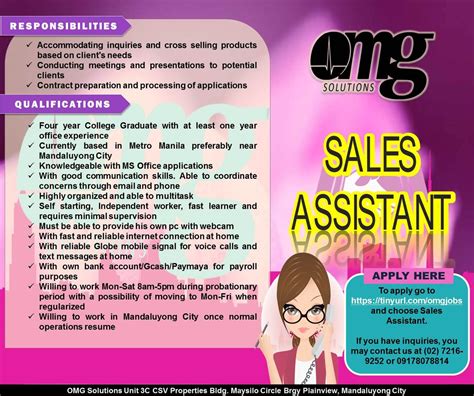 METRO MANILA JOB HIRING .